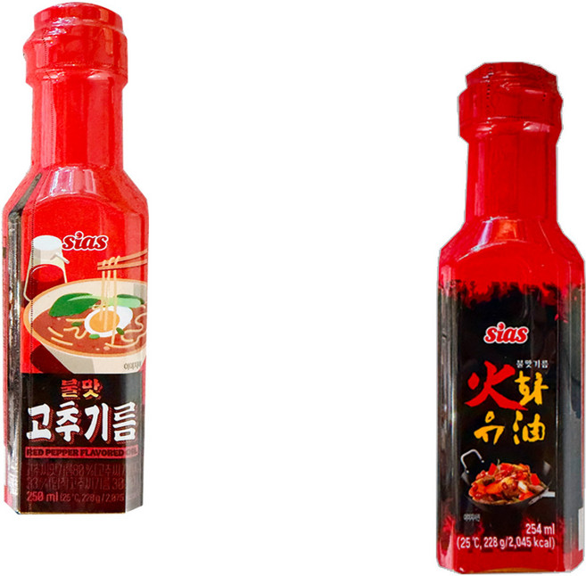 [현대프리마켓] 시아스 화유 불맛기름 254ml + 시아스 불맛 고추기름 250ml