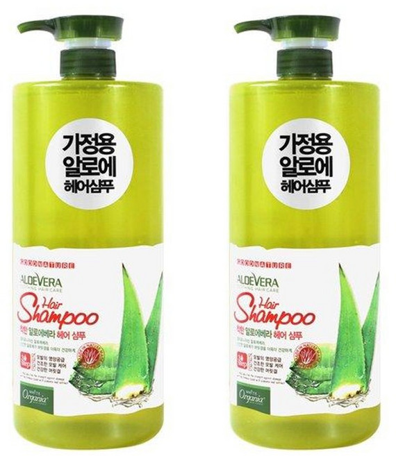 1500ml 대용량 샴푸 착한 오가니아 알로에 베라 샴푸 1개/2개/3개, 1.5kg, 2개