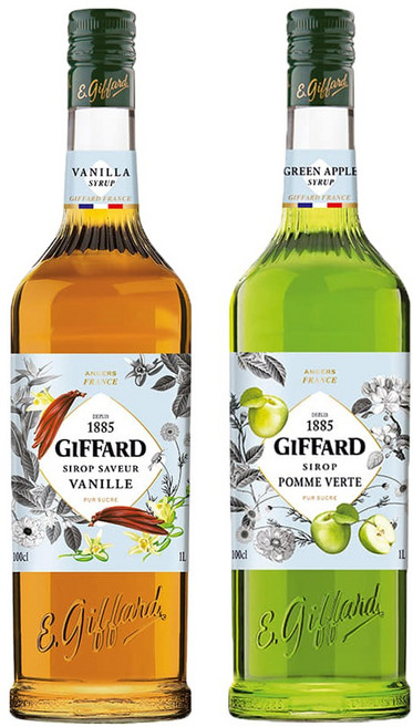 지파드 바닐라 시럽 1L 1개 + 그린애플 시럽 1L 1개