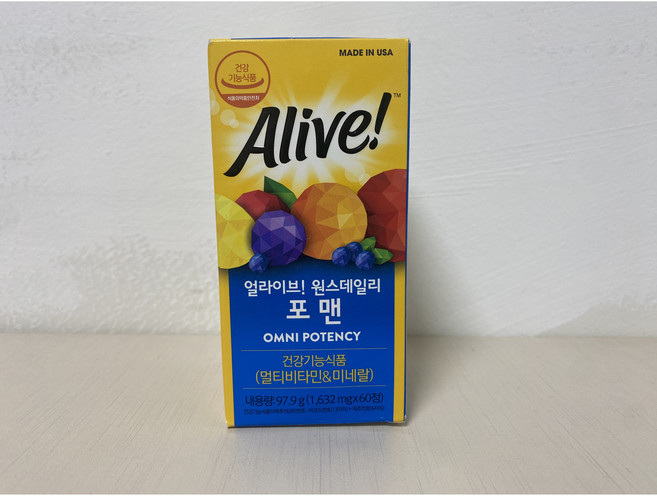 얼라이브 원스데일리 포 맨 멀티비타민, 60정, 2개