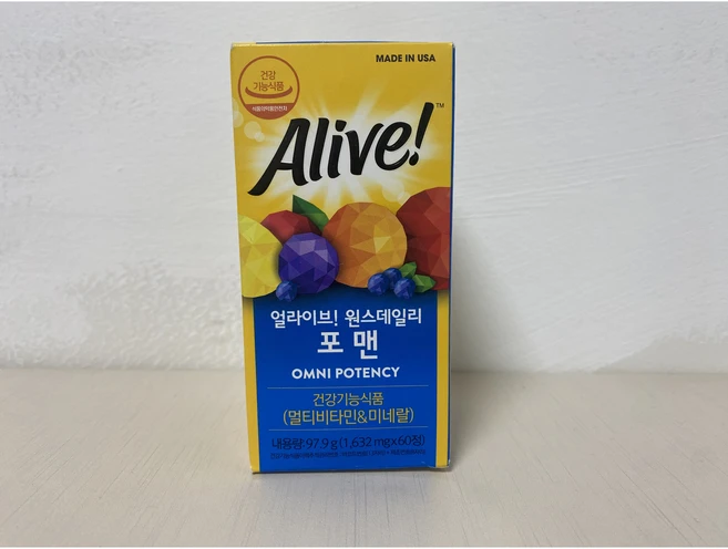 얼라이브 원스데일리 포 맨 멀티비타민, 60정, 2개 - 쿠팡