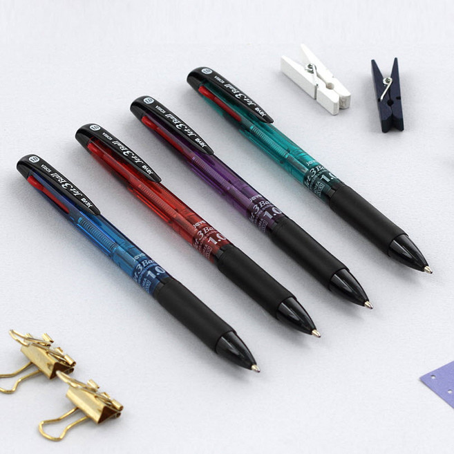 자바 제트 3볼 3색 볼펜 1.0mm 바디색상 랜덤