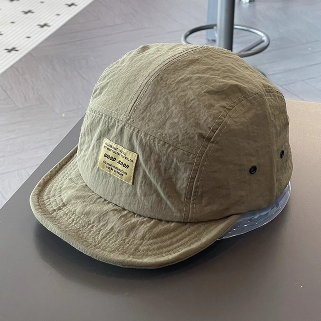 티보라 챙짧은모자 숏챙 모자 여자 남자 등산 볼캡 창짧은 숏캡, 카키, 1개