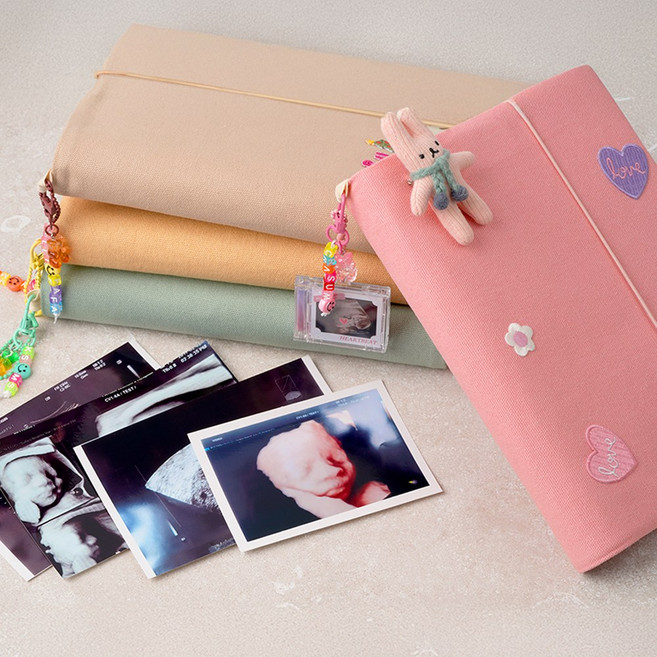 패브릭 초음파앨범 6공바인더 접착식 사진앨범 4컬러, 민트밀크 only 앨범