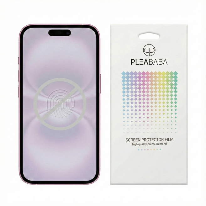 플리바바 지문방지 휴대폰 액정 보호 필름 2매 저반사 무광 매트 종이질감 필름, 1세트