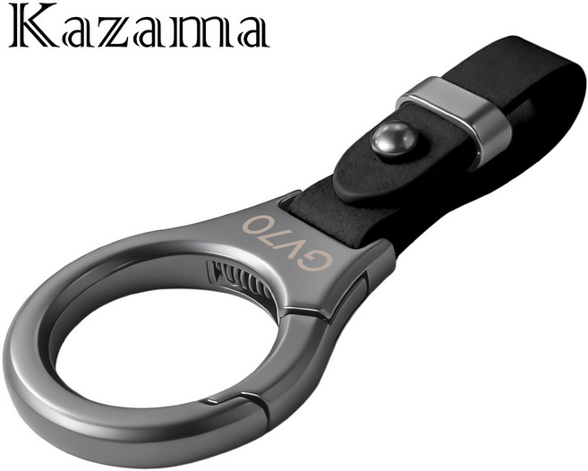 Kazama 자동차 키링 다용도 차량용 열쇠고리 제네시스 호환 아연 합금 고급 가죽 GV80 GV70 G80 G90 각인 자동차 키홀더 F200-G, 1개, GV70-black