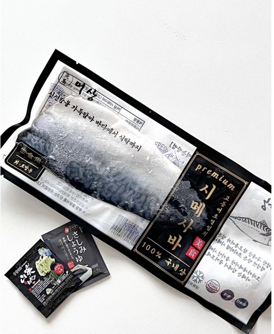 [국내산] 어상 시메사바 고등어 초절임 고등어회, 1개, 1+1 2025년 생산 대 170g (내외)