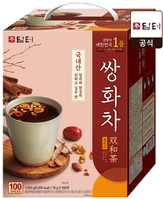 담터 쌍화차플러스 100T, 15g, 100개입, 1개