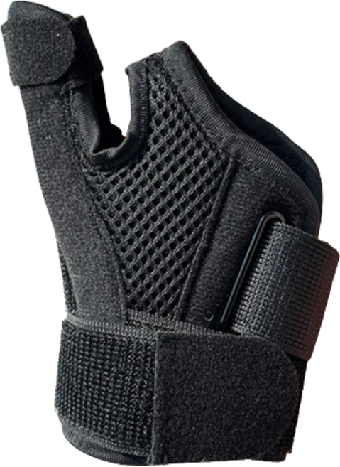 예그리나 양손가능 3단 밸크로 엄지보호 손목보호대 블랙, 1개