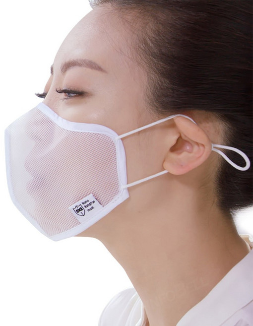 인포벨 바람솔솔 에어 망사 나노 방패 매쉬 여름 쿨 마스크 화이트2개+블랙2개, 1개