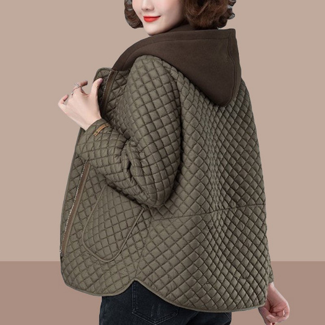 DANGZ 여성 누빔 경량 패딩 코트 겨울패딩 후드코트 A04