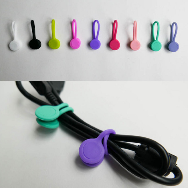 케이블 컴퓨터 충전기 자석 선 정리 마스크 걸이, 그레이, 1개