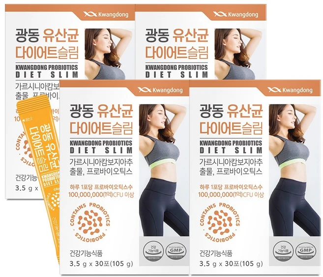 광동 유산균 다이어트 / 모유유래 유산균 가르시니아, 105g, 4개 - 쿠팡