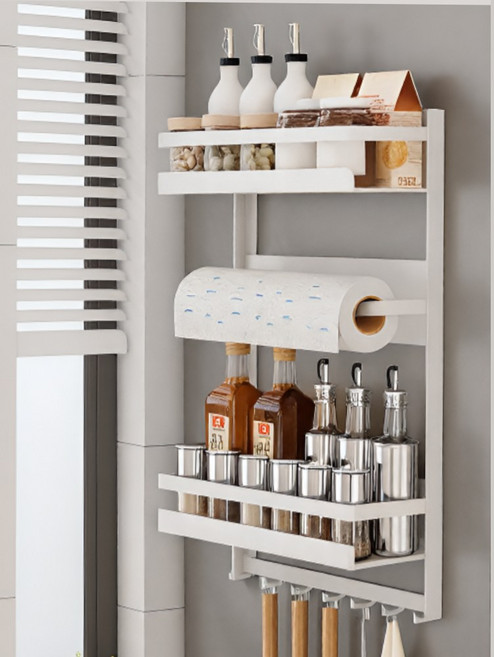 클릭핏 모두수납 냉장고 초강력 자석선반, 1개, 화이트