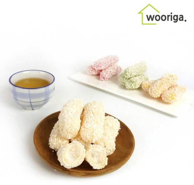 찹쌀유과 500gx2봉 백년초유과 쑥유과 호박유과, 500g