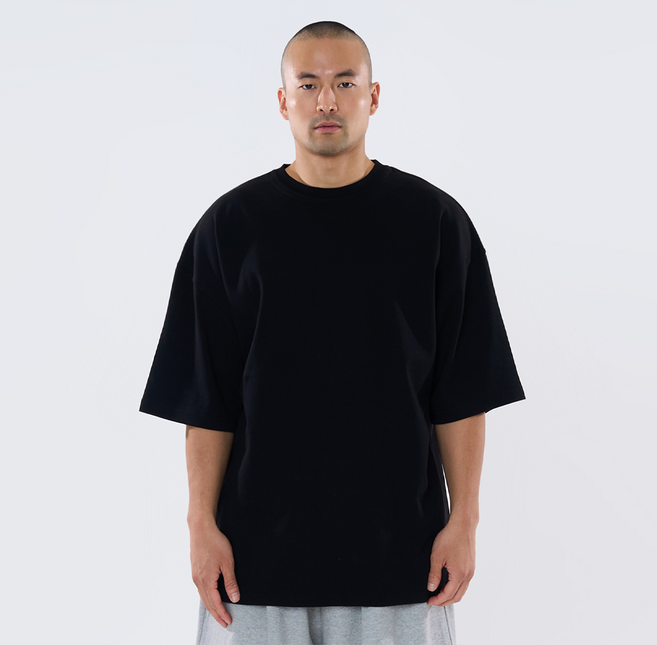 무지 오버핏 반팔