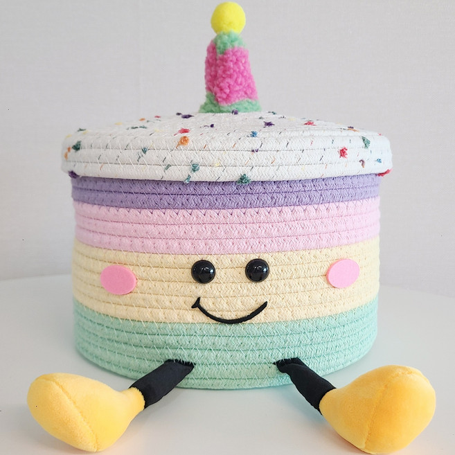 마이글로우 예쁜 사탕 바구니 간식 보관함, 멀티컬러, 1개