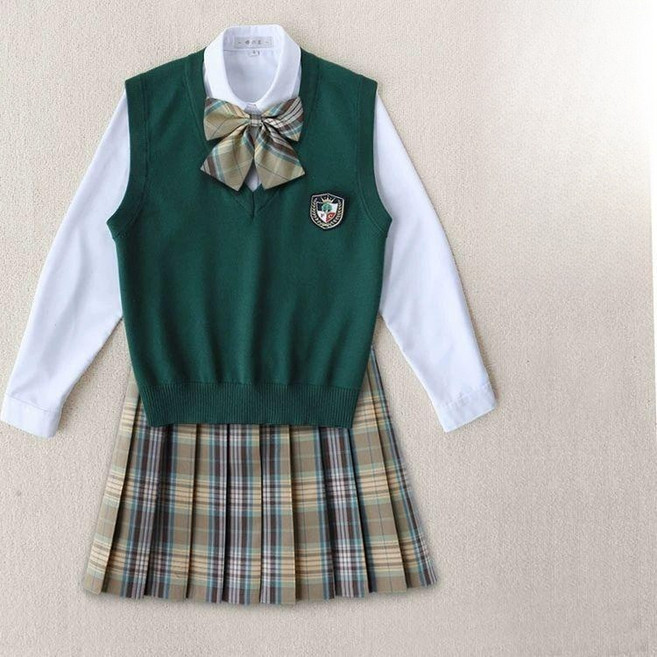 일본 학생 교복세트 컨셉 학교 카디건 세트 네이비 유니폼
