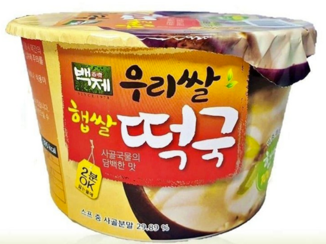 백제 햅쌀떡국, 163g, 24개