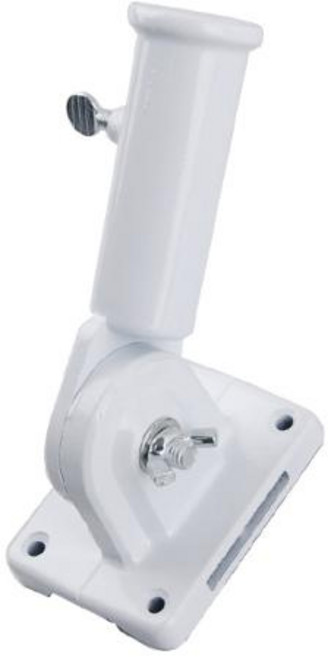 벽 기둥 난간 국기봉 국기꽂이 AL 각도조절 백색, 1개