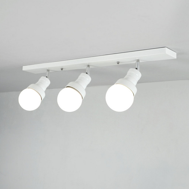 토탈맘모스 스틸 3등 천장등 주방등, 3등 화이트 주광색(LED램프포함)