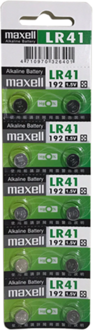 MAXELL LR41 水銀電池 LR192 AG3 L736 LR392 手電筒 玩具 計時器, 1套, 10個裝