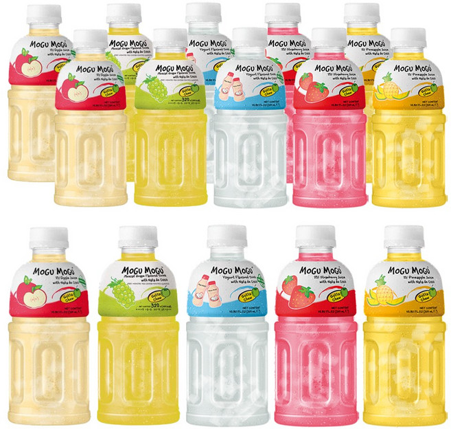 모구모구 인기5종 320ml 사과 3개+샤인머스켓 3개+요거트 3개+딸기 3개+파인애플 3개 (총15개) 어린이주스음료수과일, 15개