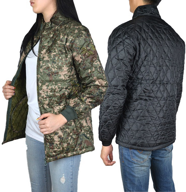 아미아미 차이나카라 깔깔이 군인 기모 퀄팅 누빔 검정 육군디지털 군대 작업용 군용