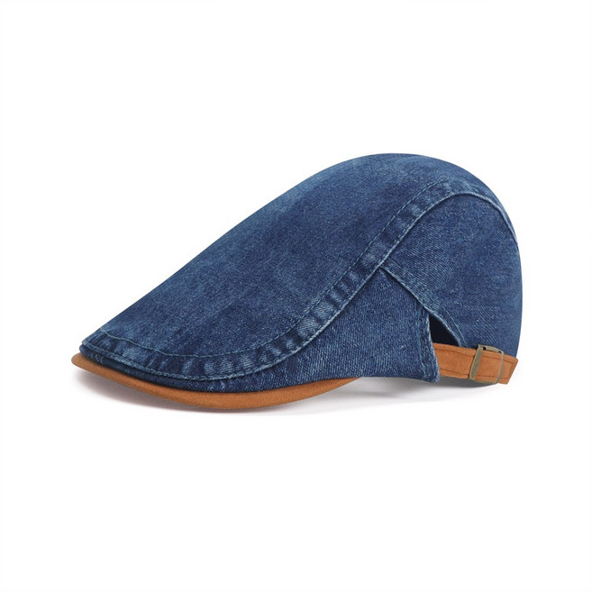 리치모리 빈티지 워싱 데님 스트랩 헌팅캡