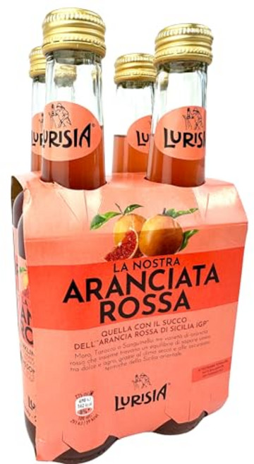 루리시아 아란시아타 로사 블러드 오렌지 소다 4 x 9.3 Fl 단위oz 275ml 이탈리안 시칠리아 시트러스 청량음료 레드 오렌지에이드 탄산 스파클링 과일 주스 음료 이탈리아산, 해외 소다 드링크 스파클링 음료수 루리시아 아란시아타