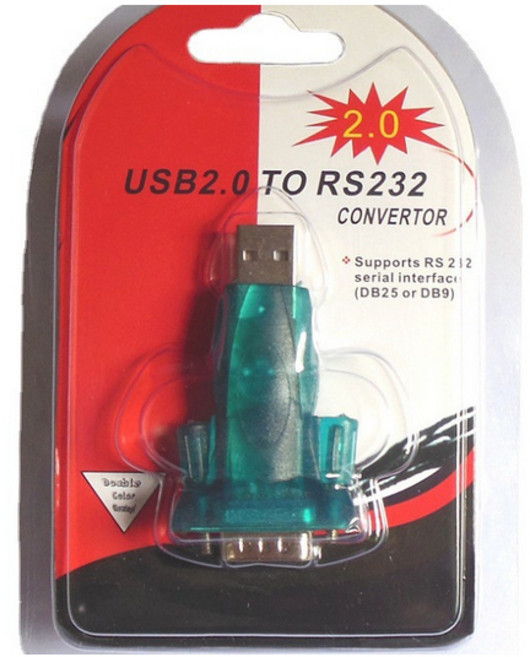USB 轉九針 DB9 串口頭 USB TO RS232 轉換器 (顏色灰/藍色隨機), 1個