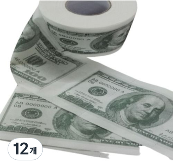 유쾌하고 재미있는 백달러 휴지, 2개입, 6개