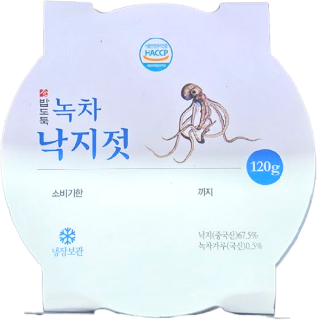 밥도독 녹차 낙지젓, 1개, 120g