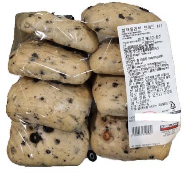 [코스트코] 블랙 올리브 브레드 8개입, 680g, 1개