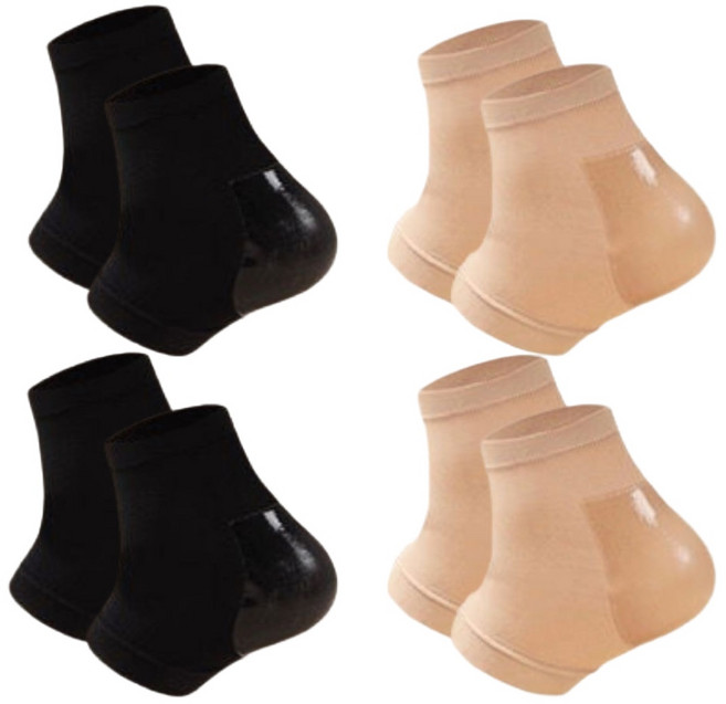 엑스비지 실리콘 뒤꿈치 보습양말 4켤레