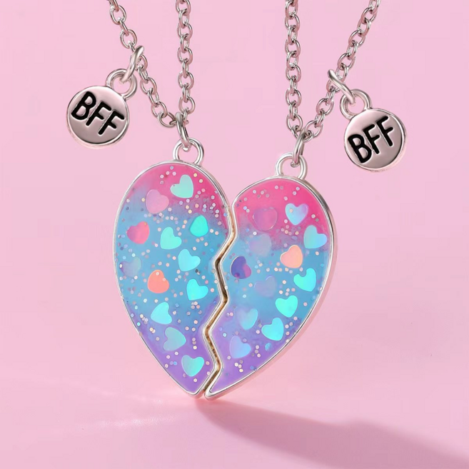 우정 목걸이 하트인하트 글리터 by 카루이
