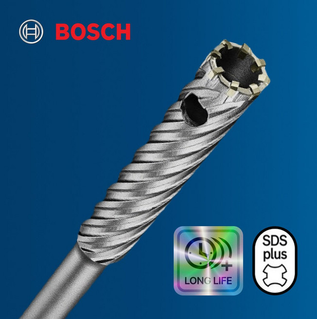 철근 비트 보쉬 SDS Plus-9 커터 드릴비트 관통기리 콘크리트, (18)18mmx120mmx300mm
