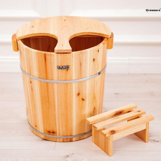 히노끼 족욕통 발 건식 삼나무 편백나무 각탕기 목재, S80-40 단일, 기본 모델명/품번