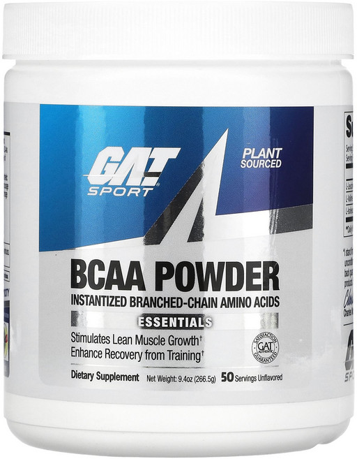 GAT 아미노산 BCAA 파우더 무향 9.4온스(266.5g), 266.5g, 1개