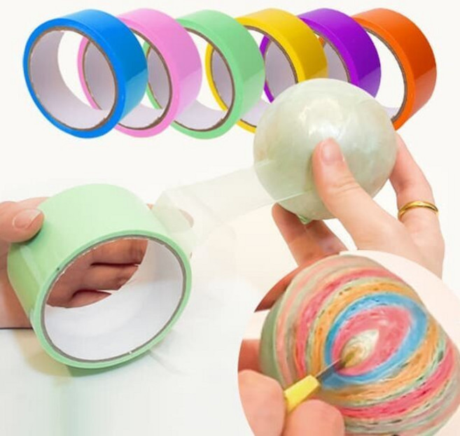 [예스24배송]마블팝 테이프볼 테이프공 끈끈이볼 만들기 2.4cm 20m (색상랜덤)