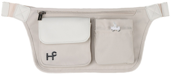 힐크릭 힙색 골프 벨트백 허리가방 골프공 핸드폰 지갑 수납, 베이지, 베이지, 1개