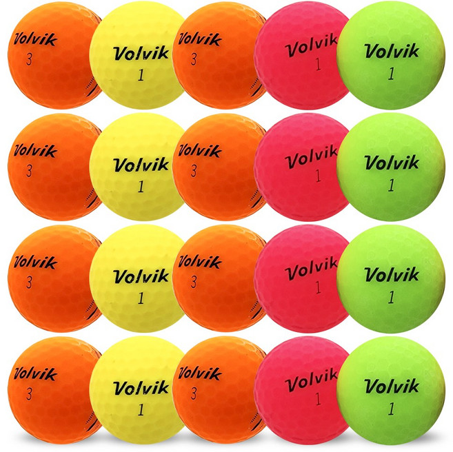 아토스포츠 볼빅비비드 컬러 A-등급 로스트볼, 20개, 1개