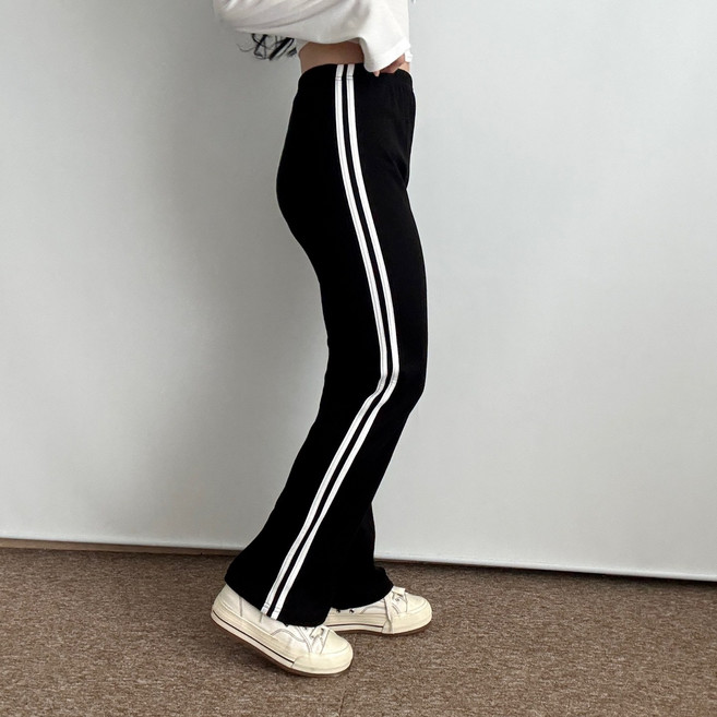 비토샵 여성 두줄 트레이닝 밴딩 팬츠 국내생산 데일리룩 편한바지 길이 선택가능