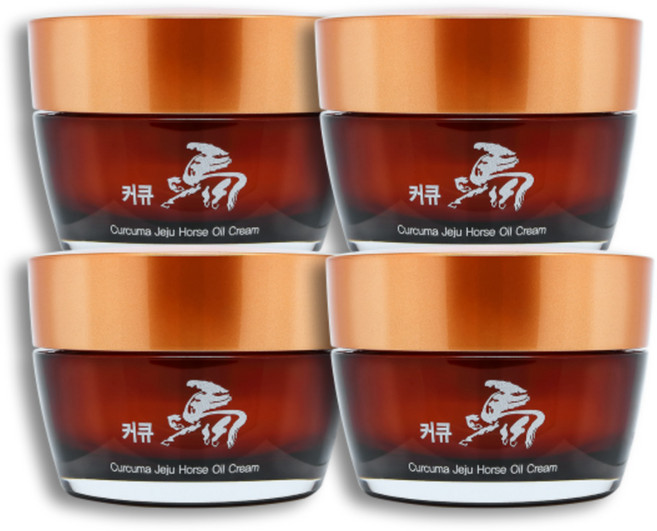 제주온 커큐마 제주 마유 크림 보습 울금 겨울 악건성 건조한 피부 50ml, 4개