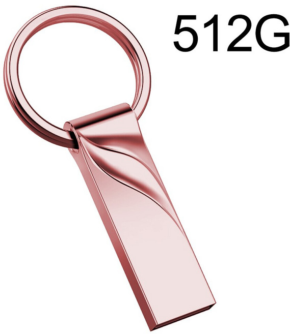 금속 펜 드라이브 3.0 금속 USB 플래시 드라이브 2 테라바이트 메모리 1 테라바이트 플래시 디스크 512GB 모바일 컴퓨터 저장 장치 플래시 스틱, 핑크 512GB, 1개