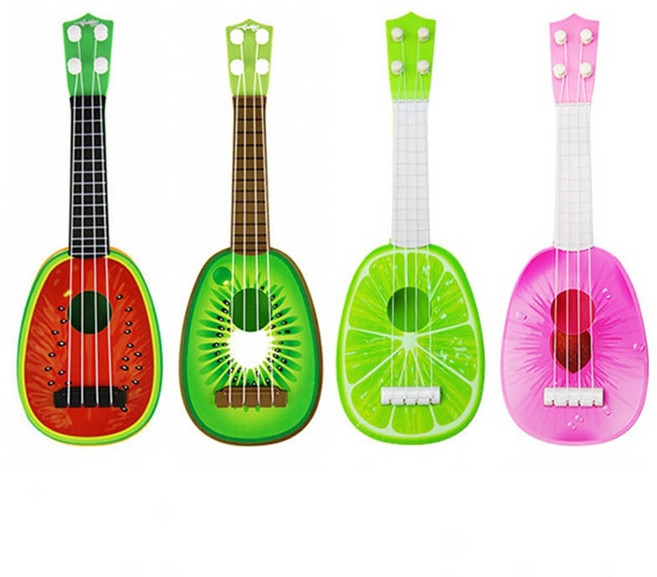 어린이우쿨렐레 기타 입문용 키즈 악기 과일 초보자 클래식 우쿨렐레 기타 악기 어린이, 수박, 수박, 1개