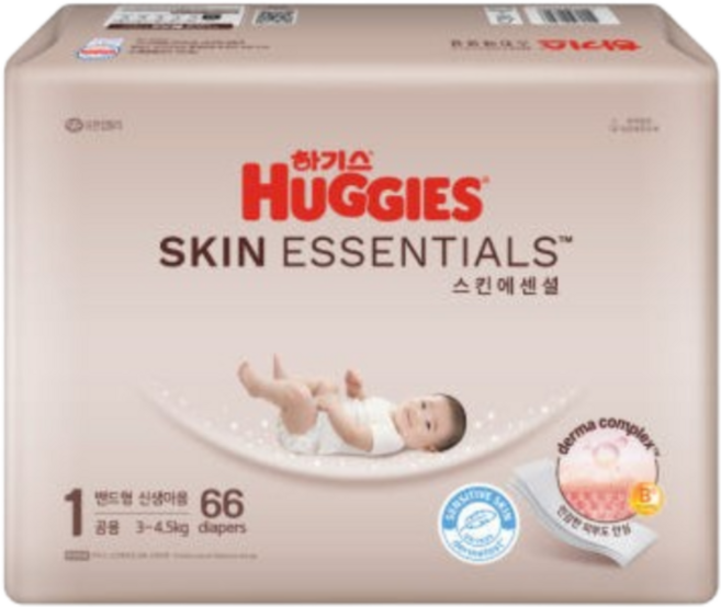 하기스 스킨에센셜 밴드형 기저귀, 1단계, 3036매