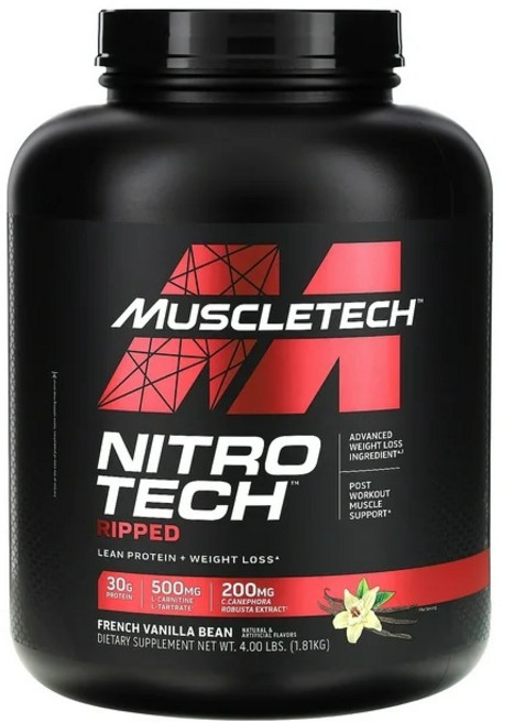 머슬테크 니트로 테크 립트 프로틴 단백질 보충제, 1개, 1.81kg
