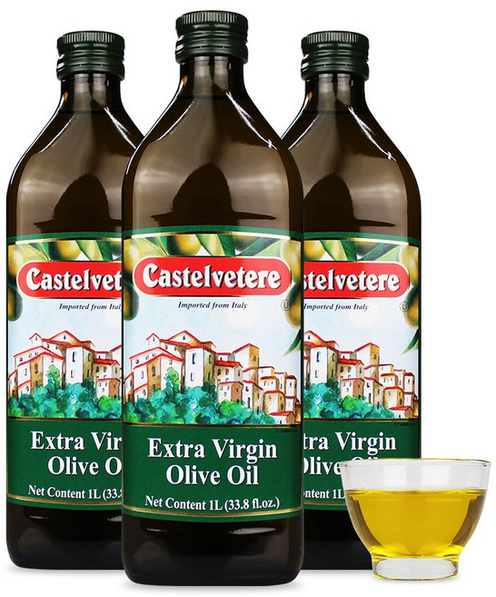 카스텔베테르 엑스트라버진 올리브유, 3개, 1L
