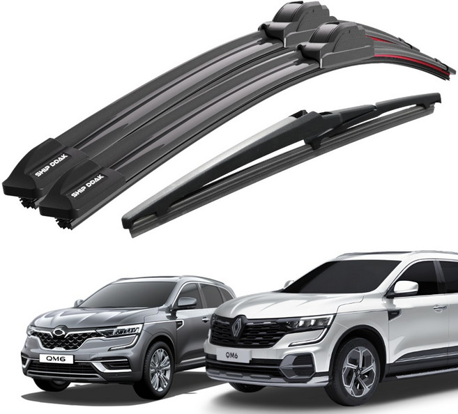 쉽딱 트리플 전면 후방 와이퍼 3P 세트, 더뉴QM6(19~현재)